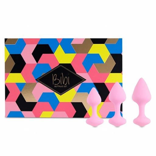 Zestaw korków analnych - FeelzToys Bibi Butt Plug Set 3 szt Różowy