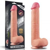 12"" Dual Layered Platinum Silicone Cock