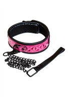 NS Novelties Collar Pink - Obroża ze smyczą ⚫ DARMOWA DOSTAWA od 299zł ⚫ DYSKRETNA PRZESYŁKA 24H Z POLSKI ⚫