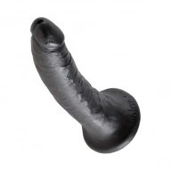 Dildo realistyczne z przyssawką - King Cock Cock 7 Inch Czarny - 18 cm