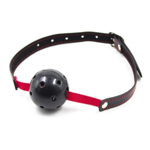 Toyz4lovers Breathable Ball Gag Stretch (Nero) - Knebel z kulką Czarny ⚫ DARMOWA DOSTAWA od 299zł ⚫ DYSKRETNA PRZESYŁKA 24H Z POLSKI ⚫