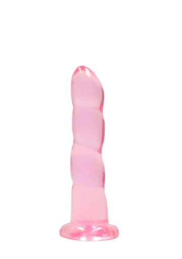 Dildo z Przyssawką Crystal Clear Realrock 17 cm Różowy | 100% ORYGINAŁ| DYSKRETNA PRZESYŁKA