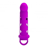 Pretty Love Vibrating Penis Sleeve With Ball Strap - Wibrująca nakładka na penisa ⚫ DARMOWA DOSTAWA od 299zł ⚫ DYSKRETNA PRZESYŁKA 24H Z POLSKI ⚫