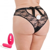 Majteczki z wibracjami i pilotem - Happy Rabbit Remote Control Knicker Vibe S/M