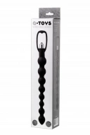 A-TOYS, Anal Vibration Chain, Silicone, Black, 34 cm