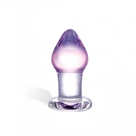 Glas Amethyst RainGlass Butt Plug - Szklany korek analny ⚫ DARMOWA DOSTAWA od 299zł ⚫ DYSKRETNA PRZESYŁKA 24H Z POLSKI ⚫