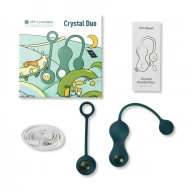 Magic Motion crystal duo smart kegel vibrator with weight set - Wibrujące kulki gejszy sterowane aplikacją