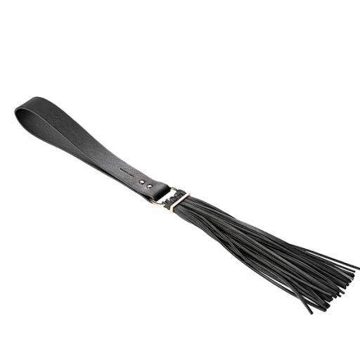 Pejcz skórzany - Bijoux Indiscrets Maze Tassel Flogger Czarny