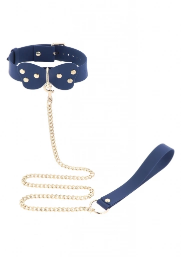 Silicone Collar and Leash Blue