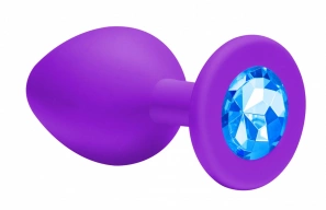 Plug-Anal Emotions Cutie Small PURPLE light Blue crystal