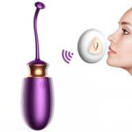 Boss Series Vibrating Silicone Love Egg 10 - Wibrujące jajeczko z podgrzewaniem i sterowaniem głosowym lub pilotem, fioletowe