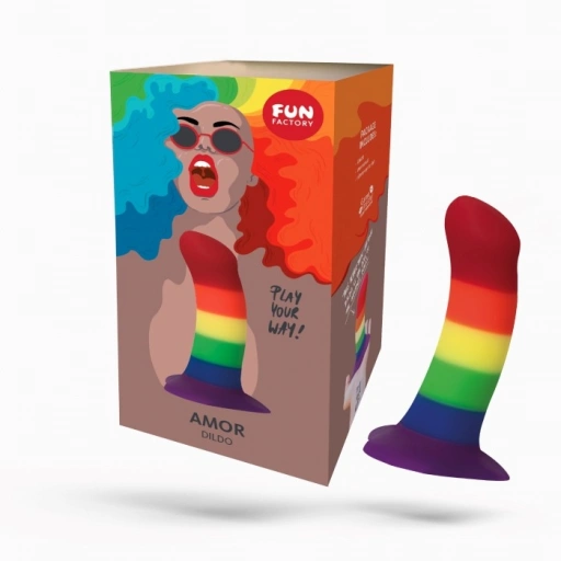 Fun Factory Amor - Dildo klasyczne, Pride ⚫ DARMOWA DOSTAWA od 299zł ⚫ DYSKRETNA PRZESYŁKA 24H Z POLSKI ⚫