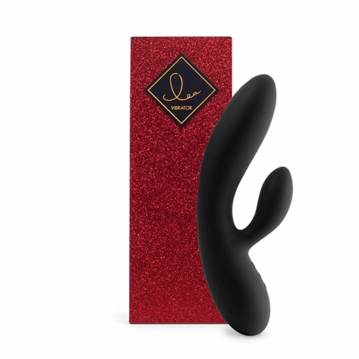 Wibrator króliczek - FeelzToys Lea Vibrator Medium  Glitter Czarny