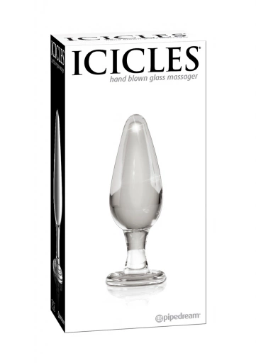 Icicles no 26 - hand blown massager - Szklany korek analny ⚫ DARMOWA DOSTAWA od 299zł ⚫ DYSKRETNA PRZESYŁKA 24H Z POLSKI ⚫