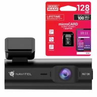 Zestaw Wideorejestrator kamera samochodowa Navitel R67 2K + karta microSD 128 GB