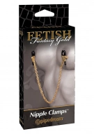 Fetish Fantasy Gold Nipple Chain Clamps - Zaciski na sutki ⚫ DARMOWA DOSTAWA od 299zł ⚫ DYSKRETNA PRZESYŁKA 24H Z POLSKI ⚫