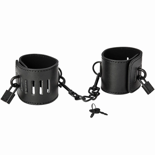 Kajdanki z kłódką - S&M Shadow Locking Cuffs  