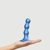 Strap-on-me dildo plug balls metallic blue - Dildo z przyssawką strap on S, Niebieski ⚫ DARMOWA DOSTAWA od 299zł ⚫ DYSKRETNA PRZESYŁKA 24H Z POLSKI ⚫