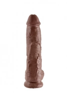 Pipedream King Cook - Sztuczny penis brązowy , jądra, PVC - 26cm (10